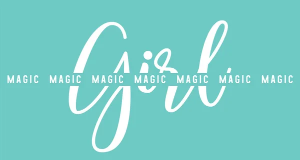 Magische Meisje Tee Afdrukken Met Slogan Typografie Voor Shirt Hoody Rechtenvrije Stockillustraties