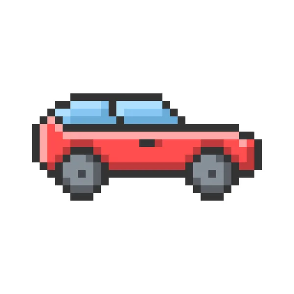 Icono Píxel Delineado Del Coche Totalmente Editable — Vector de stock