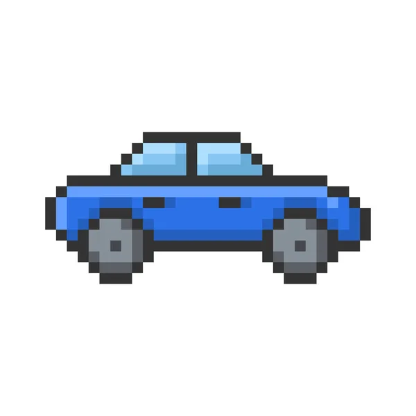 車の輪郭を描かれたピクセルのアイコン 完全に編集可能 — ストックベクタ
