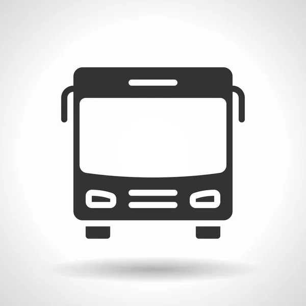 Monochromatisches Bus Symbol Mit Schwebendem Effekt Schatten Auf Grauem Gradienten — Stockvektor