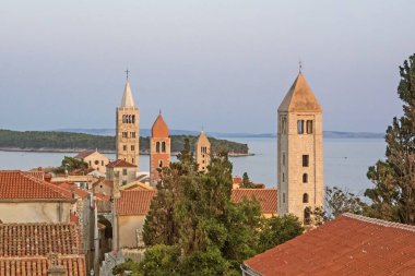 Rab, Hırvat şehrin havadan görünümü ada Rab