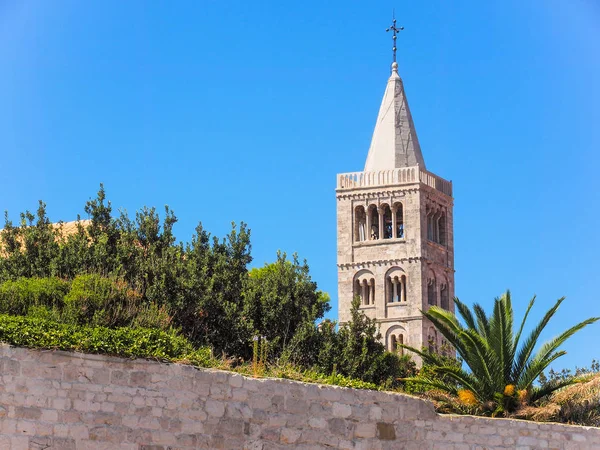 Bell Toren Van Mary Kerk Rab Kroatië — Stockfoto