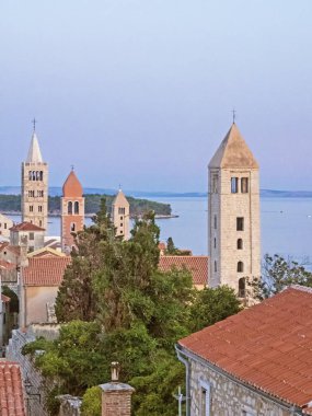 Rab, Hırvat şehrin havadan görünümü ada Rab