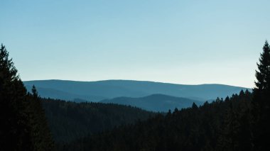 Tepeler ve orman Harz dağlarında, Almanya