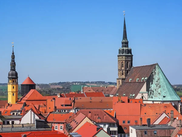 Vista Aérea Cidade Bautzen Saxônia Alemanha — Fotografia de Stock