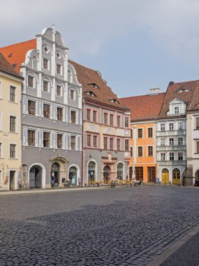 Goerlitz eski kentinde tarihi binalar, Saksonya, Almanya