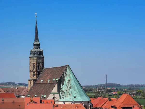 Bautzen Saxônia Alemanha Vista Aérea Cidade Bautzen Com Catedral São — Fotografia de Stock