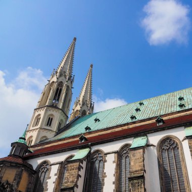 Goerlitz, Saksonya, Almanya: Saint Peter ve Paul kilisesine yakın çekim