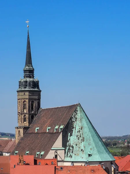 Bautzen Saxônia Alemanha Vista Aérea Cidade Bautzen Com Catedral São — Fotografia de Stock