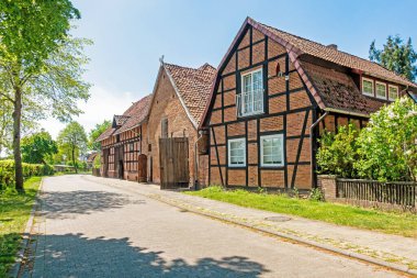 Ahlden köyündeki tarihi ahırlar, Aşağı Saksonya, Almanya
