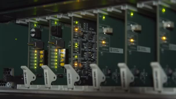 Primo piano dell'hardware del server — Video Stock