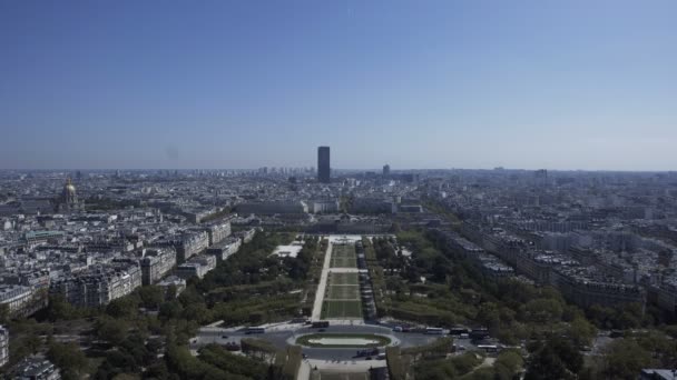 Widok z wysokości Champ de Mars — Wideo stockowe