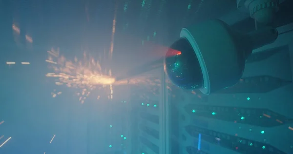 Sunucu odası yangında yakalama güvenlik kamerası