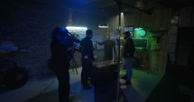 Mücadele sahne çekim film ekibi