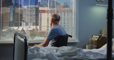 Patient waiting nurse in hospital room