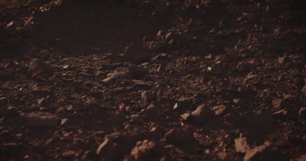 화성위를 걷고 있는 우주비행사 2명 — 비디오