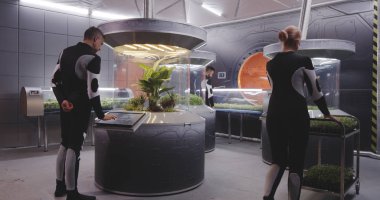 Bitki kuvözleri ile çalışan astrobiyologlar