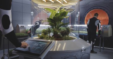 Bilim adamı bitki kuluçka kontrol