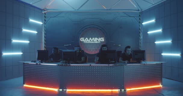 Gaming-Team gewinnt bei Turnier — Stockvideo