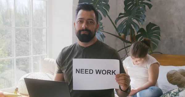 Arbetslös man som söker hjälp — Stockfoto