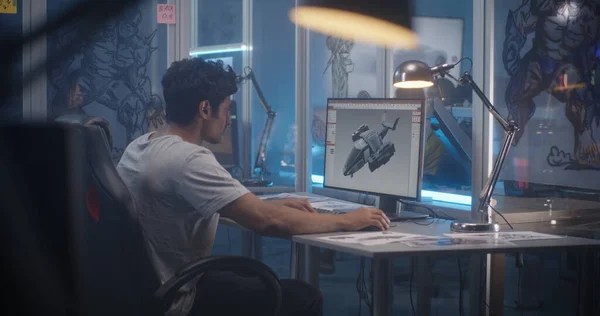 Video oyunu için 3 boyutlu model uçak.