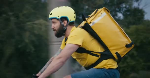 Велосипедний месенджер Велоспорт на дорозі — стокове відео