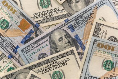 100 yeni Doları banknot tasarım için arka plan olarak