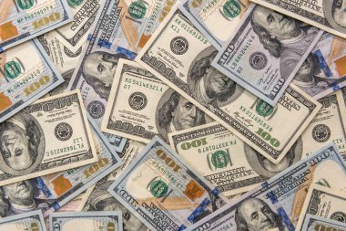100 yeni Doları banknot tasarım için arka plan olarak