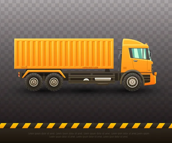 Детальна векторна ілюстрація вантажівки . — стоковий вектор