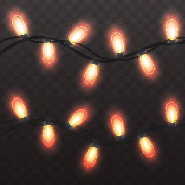 Iluminação de luzes de Natal —  Vetores de Stock