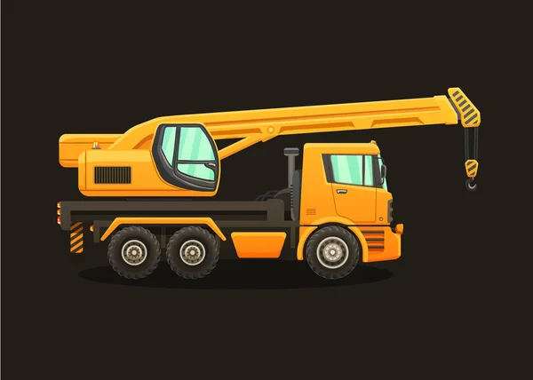Illustration vectorielle détaillée de la grue de camion . — Image vectorielle