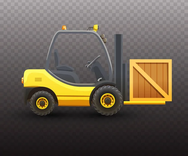 Vector isolated illustration of forklift — Stock Vector