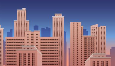 Şehir kentsel peyzaj. Vektör izole eps10 çizim.