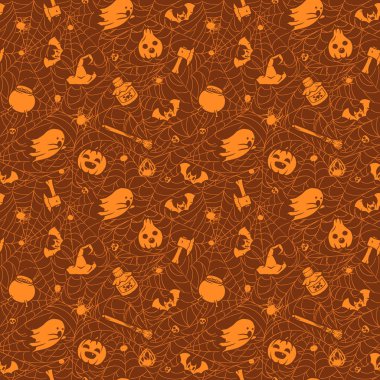 Desen bir Cadılar Bayramı tatil. Vektör sorunsuz doku.