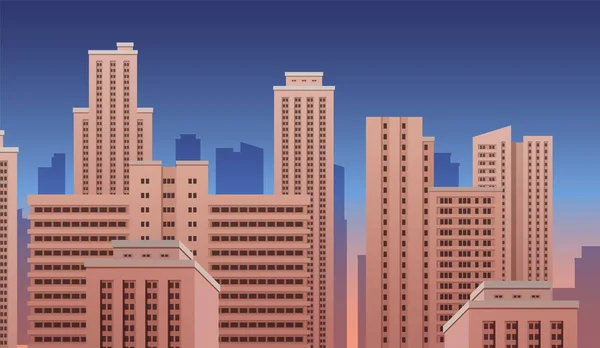 Paisagem urbana da cidade. Ilustração isolada do Vector eps10 . — Vetor de Stock