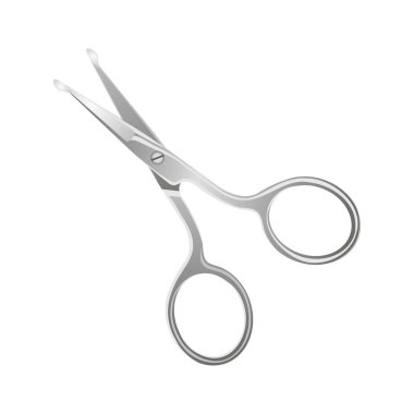 Vektör çizim metal yüz saç Temizleme makası.