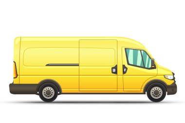 Beyaz bir arka plan üzerinde gerçekçi van çizimi.