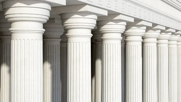 Colonnade Avec Colonnes Dariques Bâtiment Public Temple Grec Antique Rendu — Photo