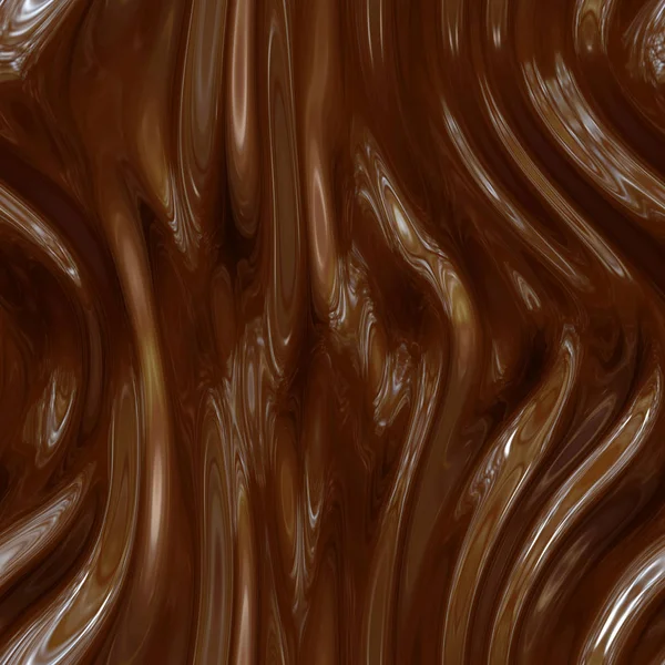 Textura Perfecta Chocolate Fondo Abstracto Chocolate Derretido Onda Caramelo — Foto de Stock