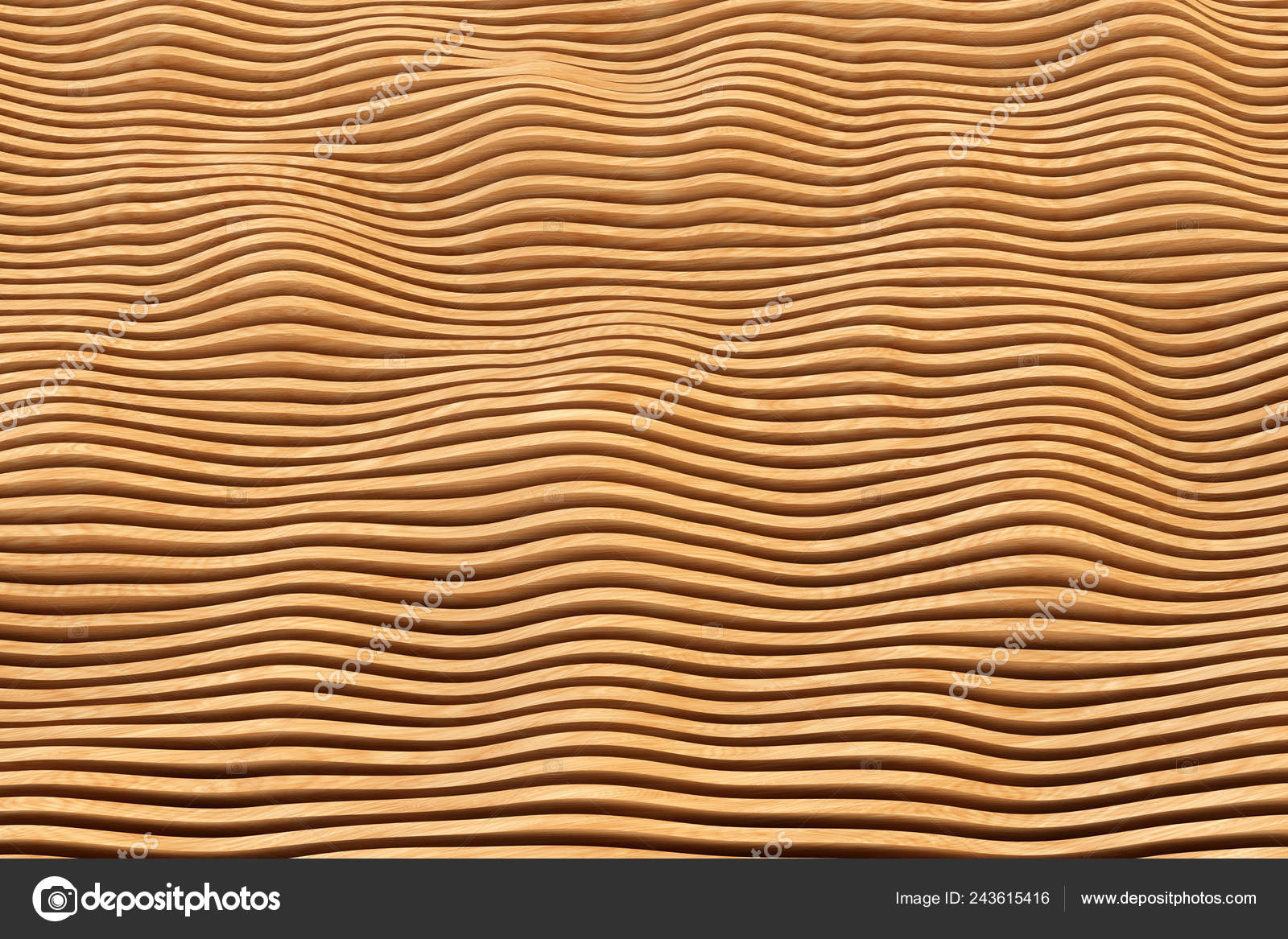 Parametric Wood Background Abstract Wave Wooden Wall Rendering