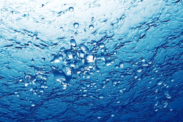 Bubbles under water. Blue underwater background. 3d rendering illustration. High resolution.