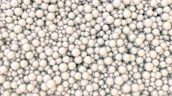 White Pearls Background Many Scattered Pearls Rendering Illustration High Resolution — Stock Photo, Image