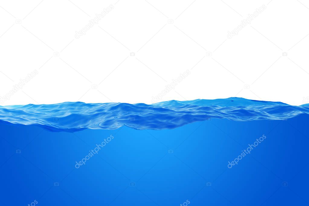 Abstract blue water and underwater background. Blue ocean or sea. High resolution.