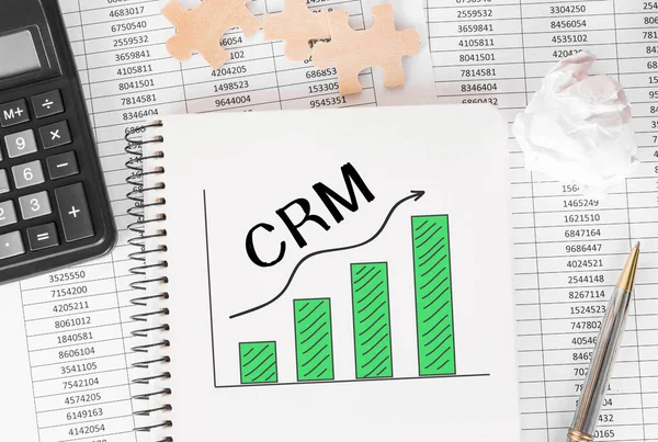 Notebook Toolls Notes Crm Concept — Stock Photo, Image