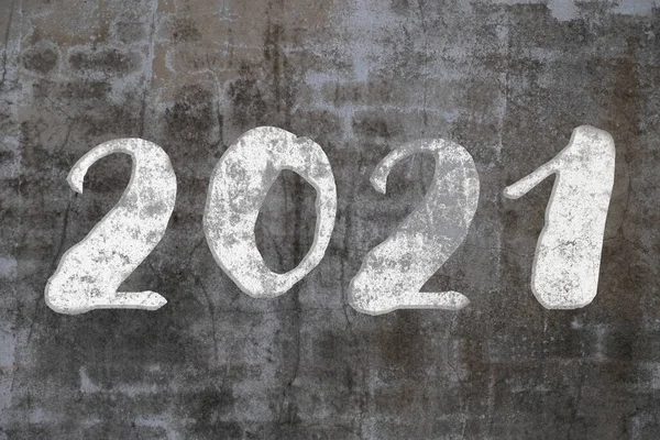 Klasik beton duvar dokusu üzerine 2021, Mutlu Yıllar kavramı