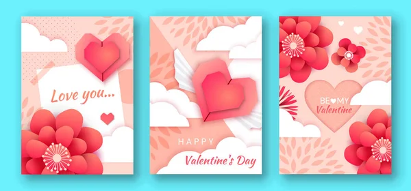 Valentine\'s day cards. Valentines set