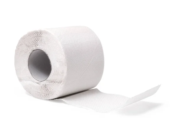 Чистий Білий Туалетний Папір Білому Тлі Рулон Якого Туалетного Паперу — стокове фото