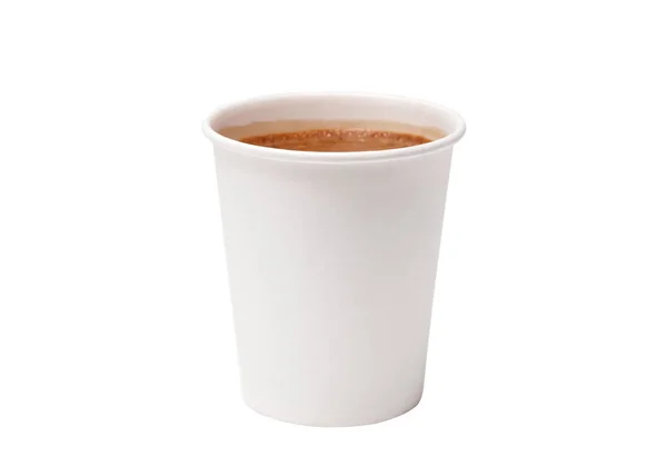 Kaffee Tasse Zum Mitnehmen Isoliert Auf Weißem Hintergrund Aromatischer Kaffee — Stockfoto