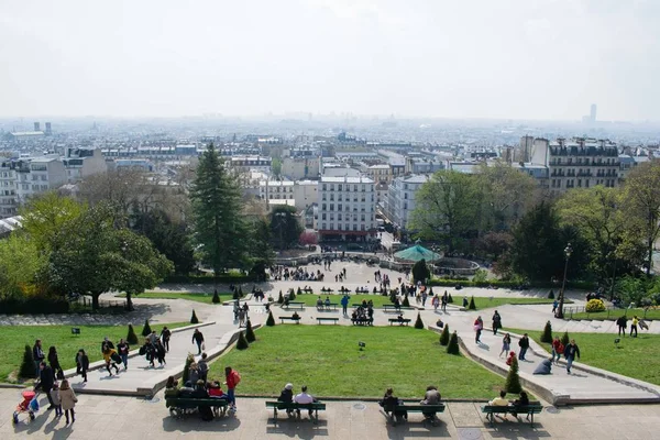 Paris France April 2019 Cityscape Paris Montmartre — стокове фото