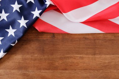 Ahşap arka plan boşaltmak Amerika Birleşik Devletleri bayrağı